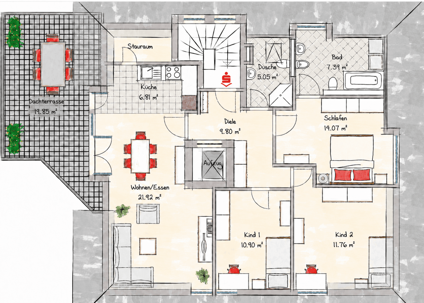 Pronájem bytu 4+1 98 m², München, Bavorsko Pronájem bytu 4+1 98 m², München, Bavorsko