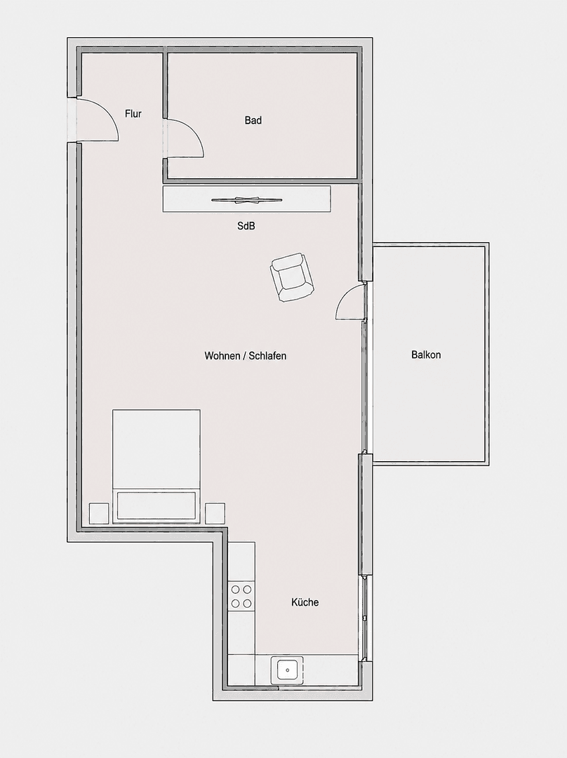 Prodej bytu 1+kk 39 m², München, Bavorsko Prodej bytu 1+kk 39 m², München, Bavorsko