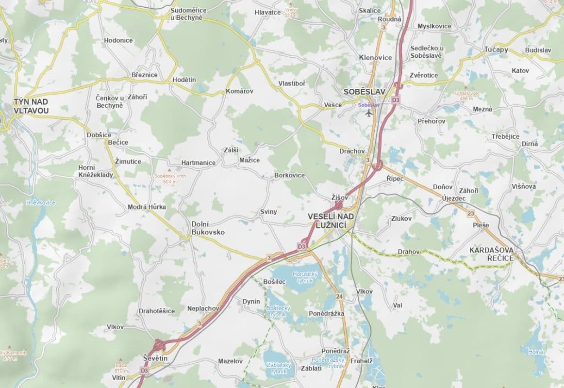 Prodej pozemku 7.295 m², Borkovice, Jihočeský kraj Prodej pozemku 7.295 m², Borkovice, Jihočeský kraj