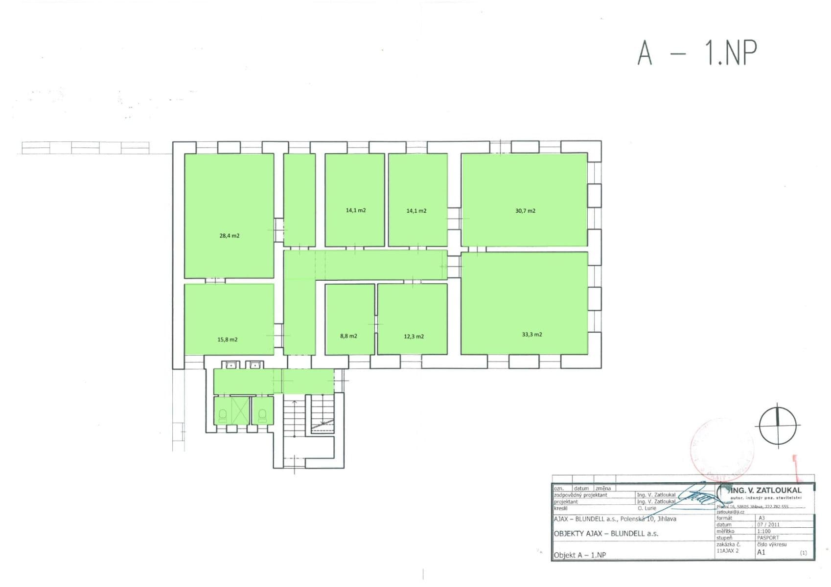 Pronájem kanceláře 396 m², Polenská, Jihlava, Kraj Vysočina Pronájem kanceláře 396 m², Polenská, Jihlava, Kraj Vysočina