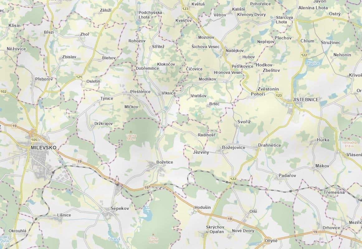 Prodej pozemku 6.229 m², Nadějkov, Jihočeský kraj Prodej pozemku 6.229 m², Nadějkov, Jihočeský kraj