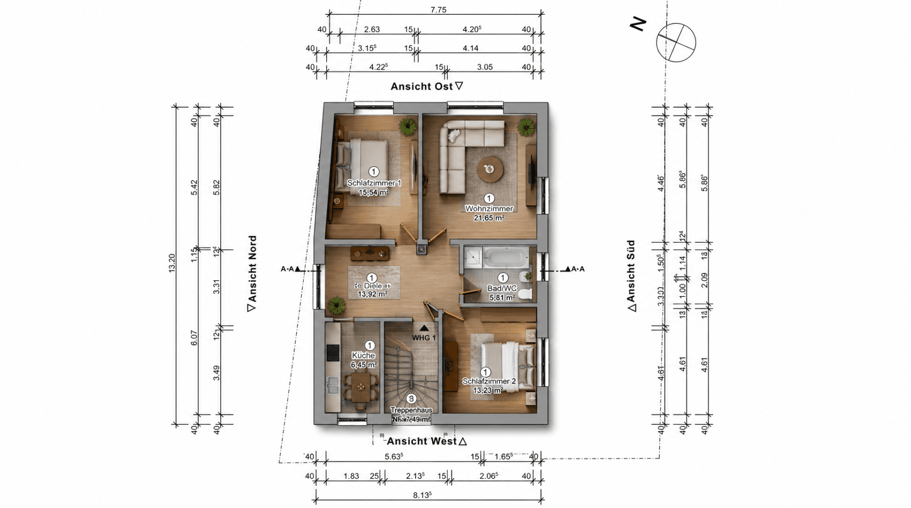 Prodej bytu 3+kk 78 m², Pfinztal, Bádensko-Württembersko Prodej bytu 3+kk 78 m², Pfinztal, Bádensko-Württembersko