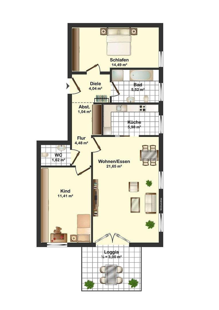 Prodej bytu 3+1 73 m², Centa Herker Bogen 3, München, Bavorsko Prodej bytu 3+1 73 m², Centa Herker Bogen 3, München, Bavorsko