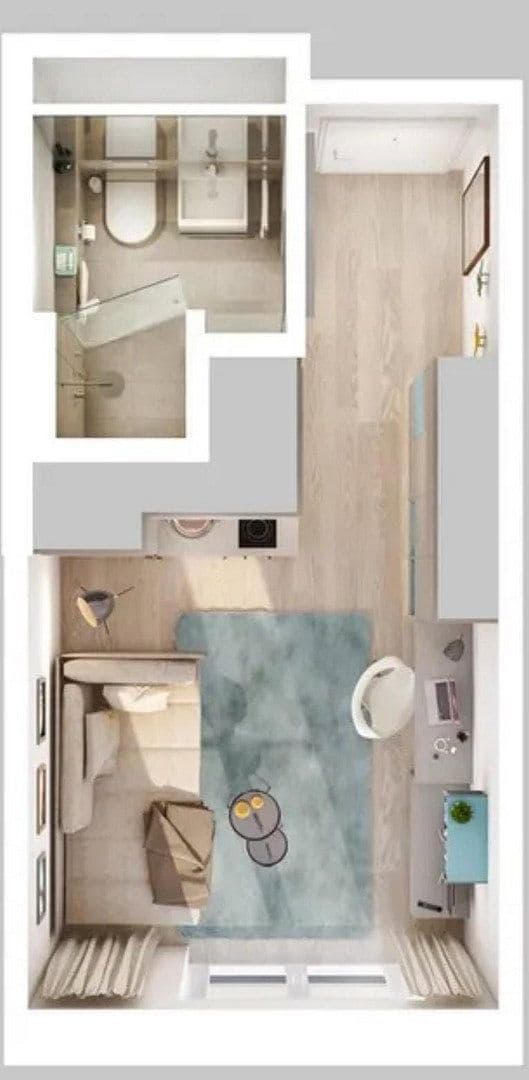 Pronájem bytu 1+1 20 m², Kleyerstr. 1, Frankfurt am Main, Hessen Pronájem bytu 1+1 20 m², Kleyerstr. 1, Frankfurt am Main, Hessen