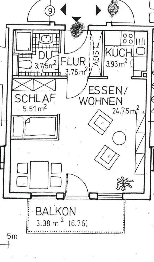 Pronájem bytu 1+kk 47 m², Martinshöhe 12, Leipzig, Sasko Pronájem bytu 1+kk 47 m², Martinshöhe 12, Leipzig, Sasko