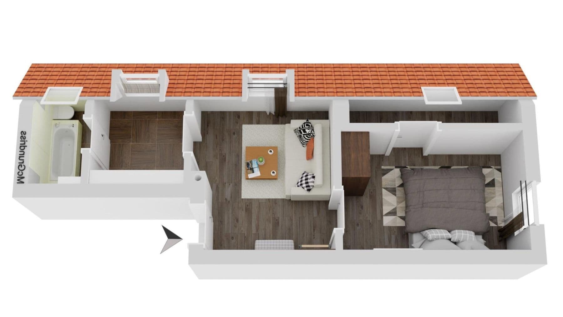 Pronájem bytu 2+kk 40 m², Wiesloch, Bádensko-Württembersko Pronájem bytu 2+kk 40 m², Wiesloch, Bádensko-Württembersko
