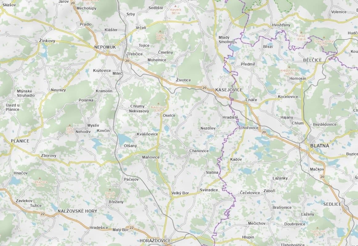 Prodej pozemku 5.050 m², Oselce, Plzeňský kraj Prodej pozemku 5.050 m², Oselce, Plzeňský kraj