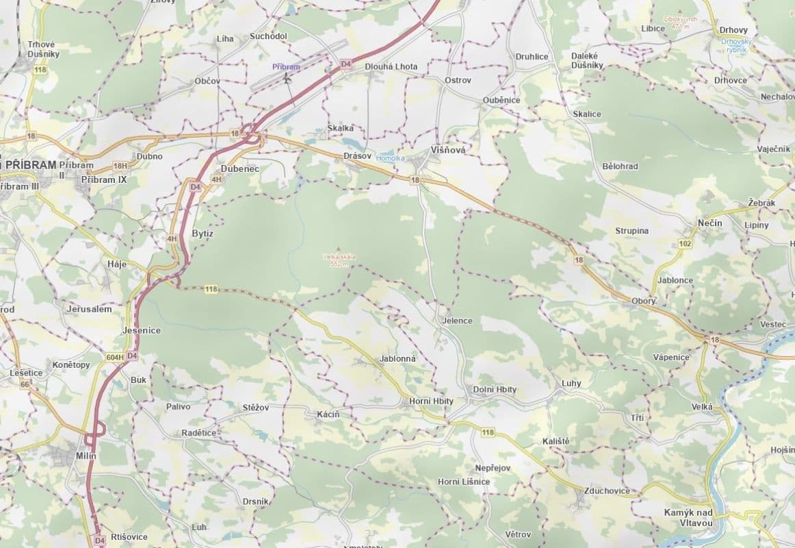 Prodej pozemku 2.002 m², Dolní Hbity, Středočeský kraj Prodej pozemku 2.002 m², Dolní Hbity, Středočeský kraj