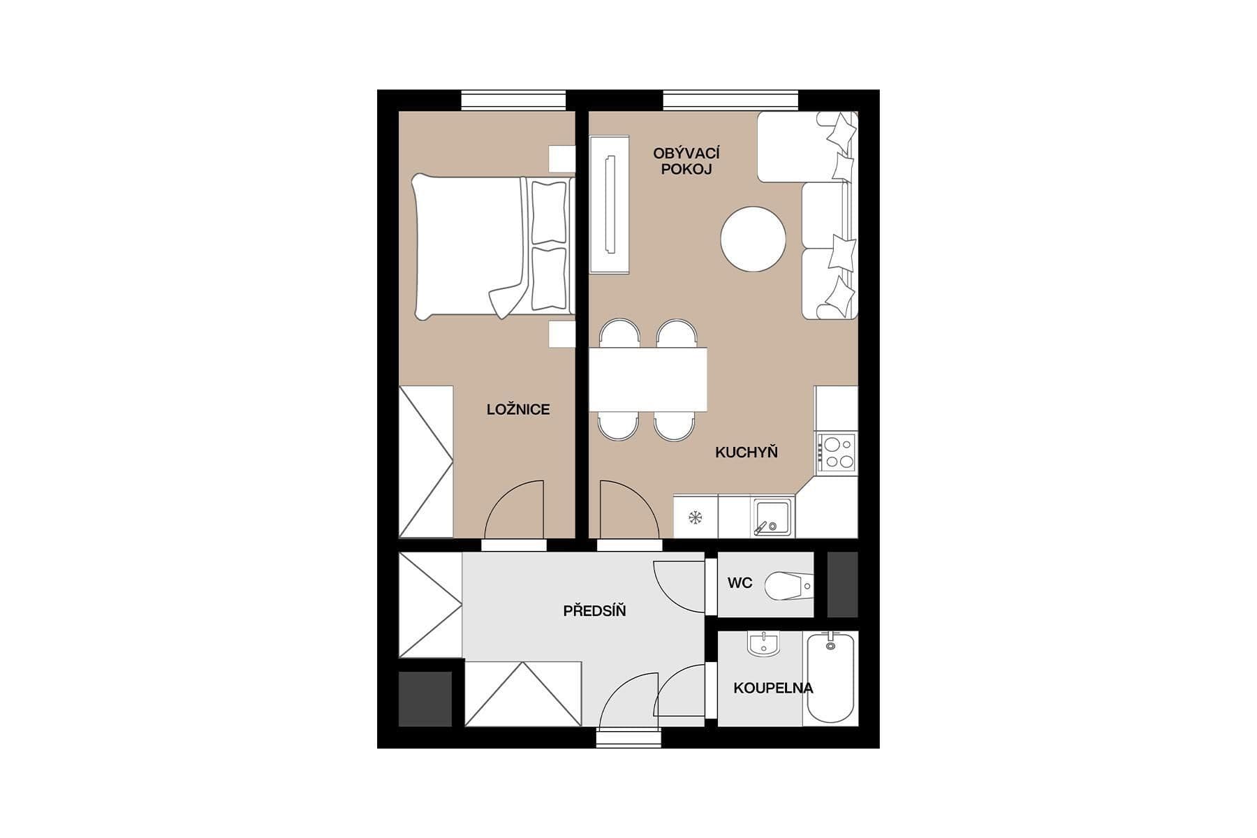 Prodej bytu 2+kk 45 m², Roškotova, Praha, Praha Prodej bytu 2+kk 45 m², Roškotova, Praha, Praha