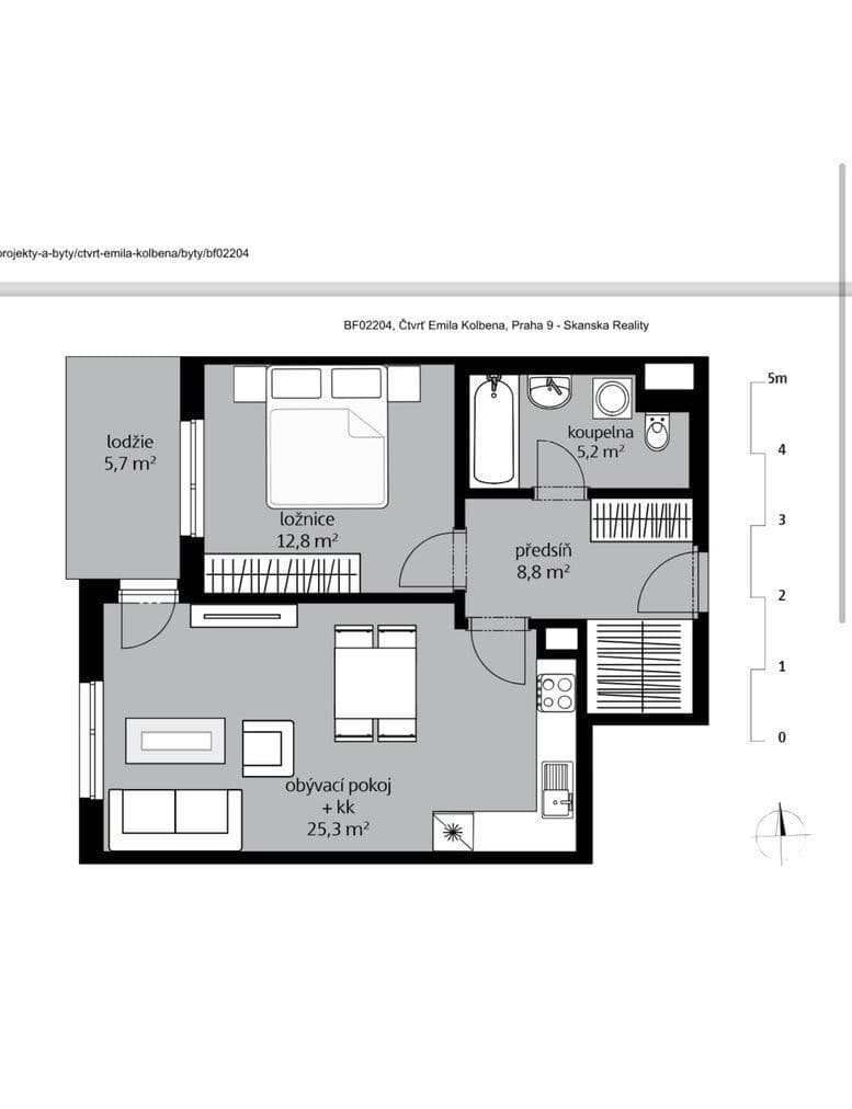 Pronájem bytu 2+kk 60 m², Svatošových, Praha, Praha Pronájem bytu 2+kk 60 m², Svatošových, Praha, Praha