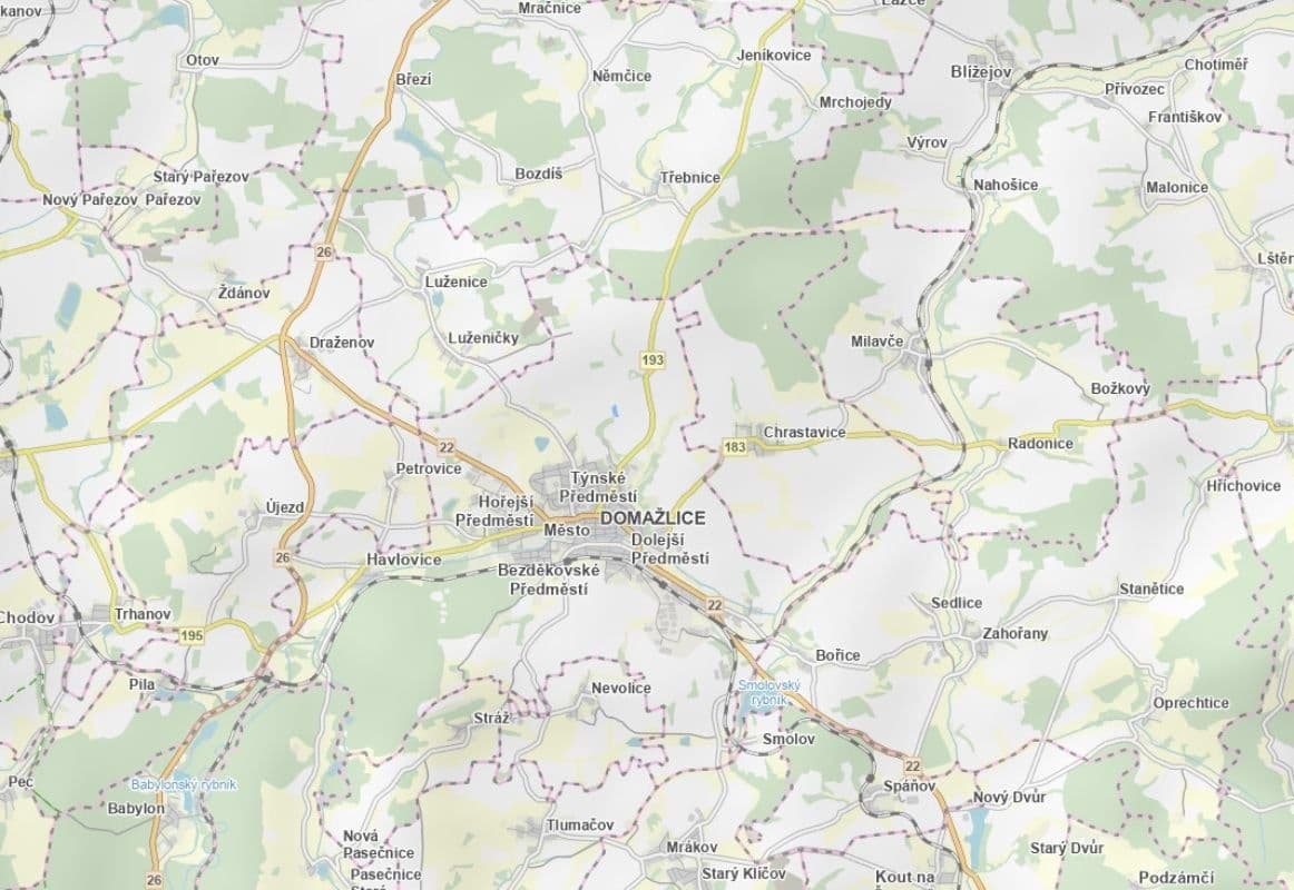 Prodej pozemku 1.532 m², Domažlice, Plzeňský kraj Prodej pozemku 1.532 m², Domažlice, Plzeňský kraj