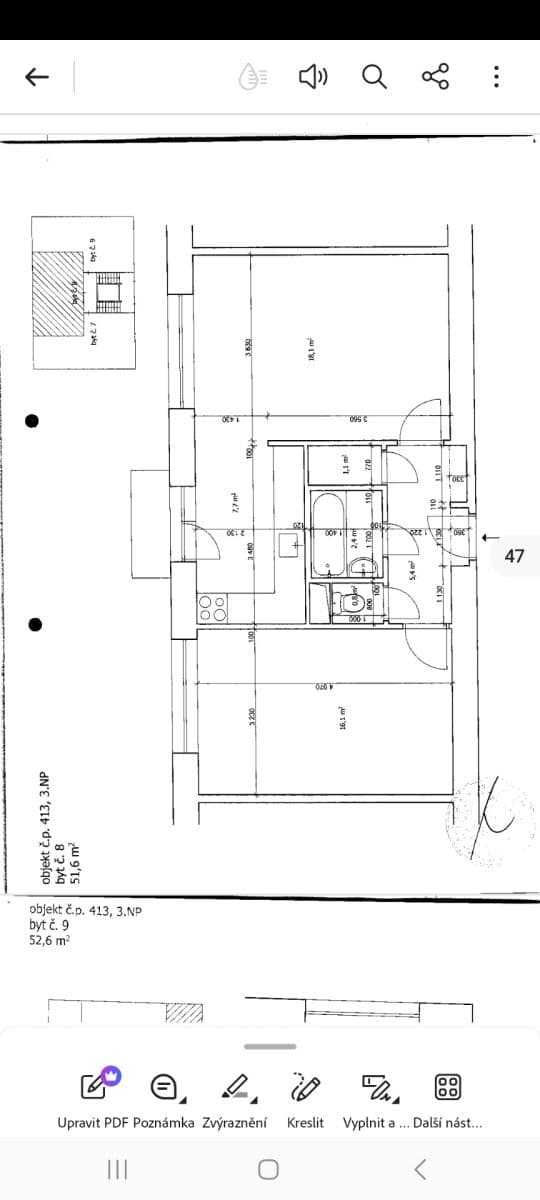 Pronájem bytu 2+kk 52 m², Jihlavská, Praha, Praha Pronájem bytu 2+kk 52 m², Jihlavská, Praha, Praha