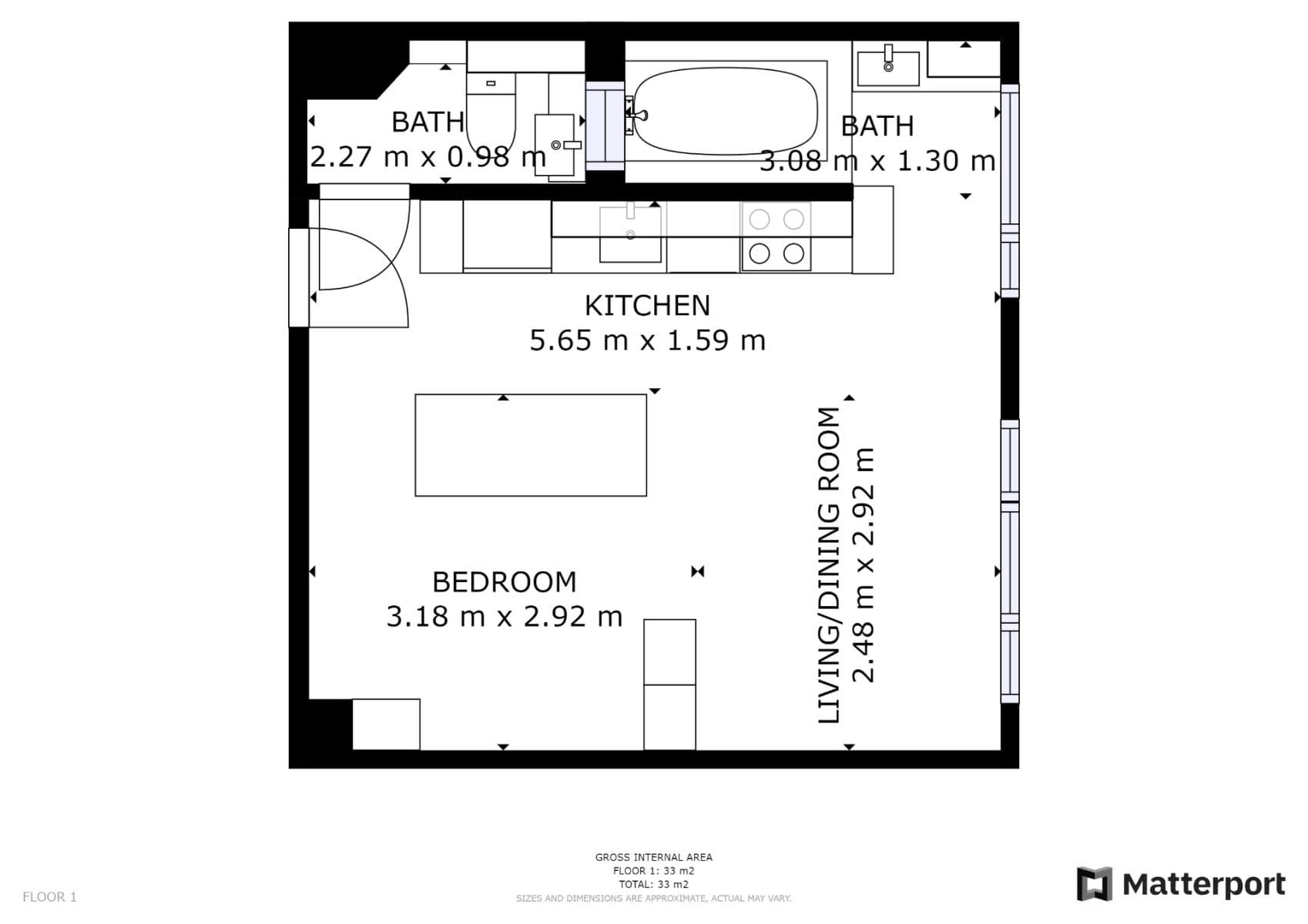 Pronájem bytu 1+kk 31 m², Topolová, Praha, Praha Pronájem bytu 1+kk 31 m², Topolová, Praha, Praha