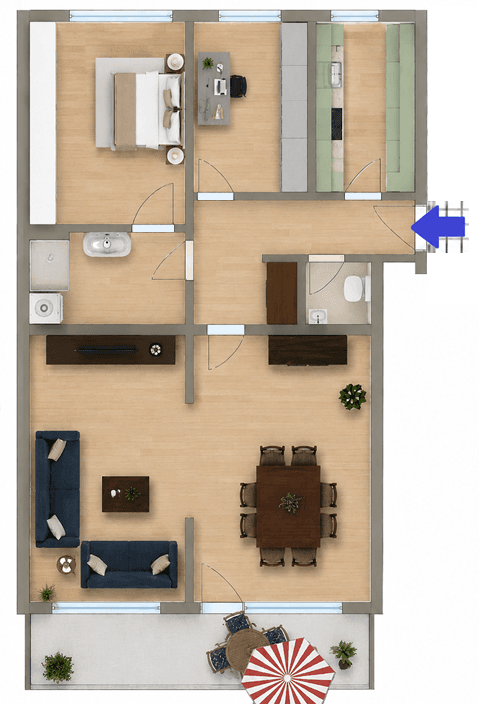Pronájem bytu 4+1 95 m², Nürnberg, Bavorsko Pronájem bytu 4+1 95 m², Nürnberg, Bavorsko