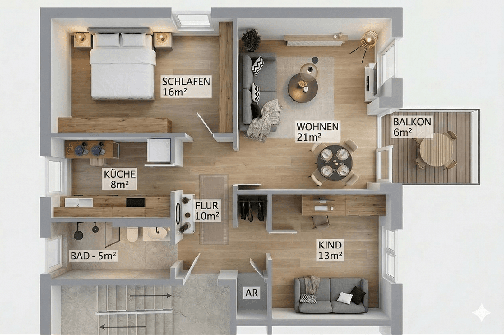 Prodej bytu 3+1 76 m², Grillparzerplatz 9a, Schwandorf, Bavorsko Prodej bytu 3+1 76 m², Grillparzerplatz 9a, Schwandorf, Bavorsko