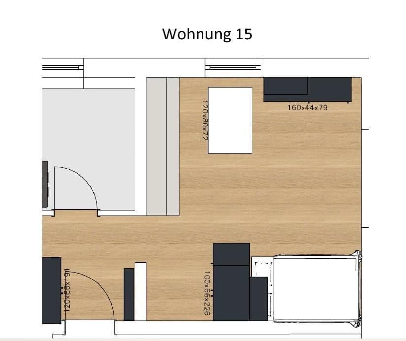 Pronájem bytu 1+1 30 m², Cappeler Str. 34, Marburg, Hessen Pronájem bytu 1+1 30 m², Cappeler Str. 34, Marburg, Hessen