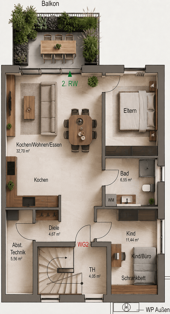 Pronájem bytu 3+kk 77 m², Rottweil, Bádensko-Württembersko Pronájem bytu 3+kk 77 m², Rottweil, Bádensko-Württembersko