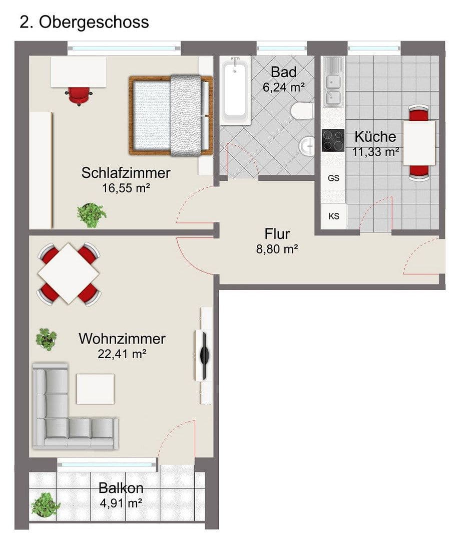 Pronájem bytu 2+1 66 m², Bremerhaven, Bremen Pronájem bytu 2+1 66 m², Bremerhaven, Bremen