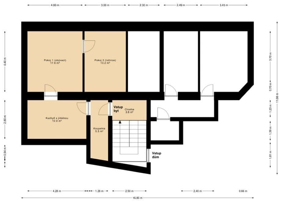 Pronájem bytu 2+1 50 m², Slivenecká, Praha, Praha Pronájem bytu 2+1 50 m², Slivenecká, Praha, Praha