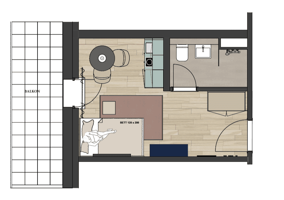 Pronájem bytu 1+1 23 m², Frankfurt, Hessen Pronájem bytu 1+1 23 m², Frankfurt, Hessen