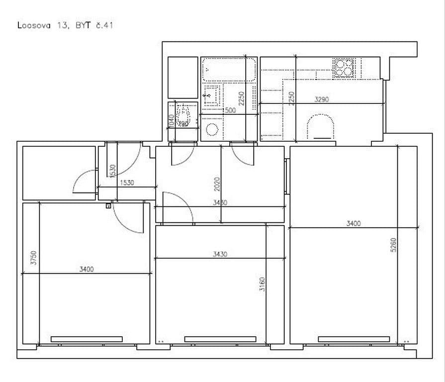 Pronájem bytu 3+1 67 m², Loosova, Brno, Jihomoravský kraj Pronájem bytu 3+1 67 m², Loosova, Brno, Jihomoravský kraj