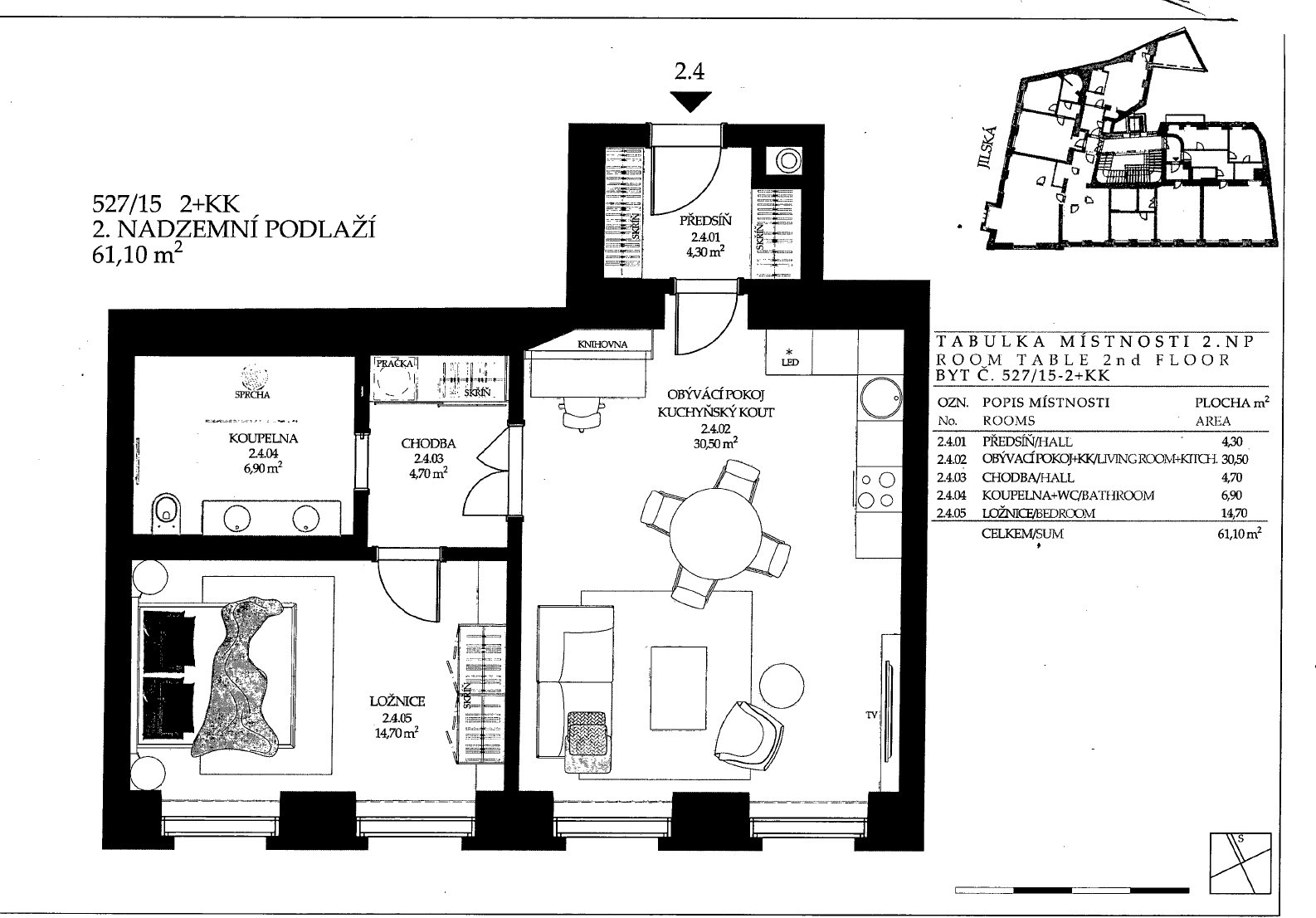 Pronájem bytu 2+kk 61 m², Jilská, Praha, Praha Pronájem bytu 2+kk 61 m², Jilská, Praha, Praha