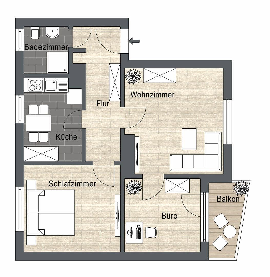 Prodej bytu 3+1 58 m², Oldenburg, Dolní Sasko Prodej bytu 3+1 58 m², Oldenburg, Dolní Sasko
