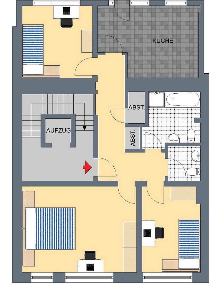 Pronájem bytu 3+1 105 m², Wilhelmstr. 66, Siegburg, Severní Porýní-Vestfálsko Pronájem bytu 3+1 105 m², Wilhelmstr. 66, Siegburg, Severní Porýní-Vestfálsko
