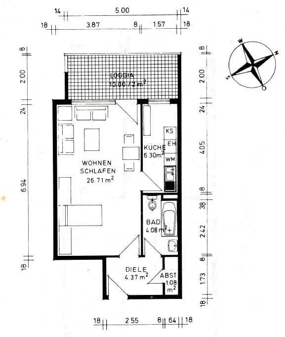 Pronájem bytu 1+1 48 m², Mannheim, Bádensko-Württembersko Pronájem bytu 1+1 48 m², Mannheim, Bádensko-Württembersko