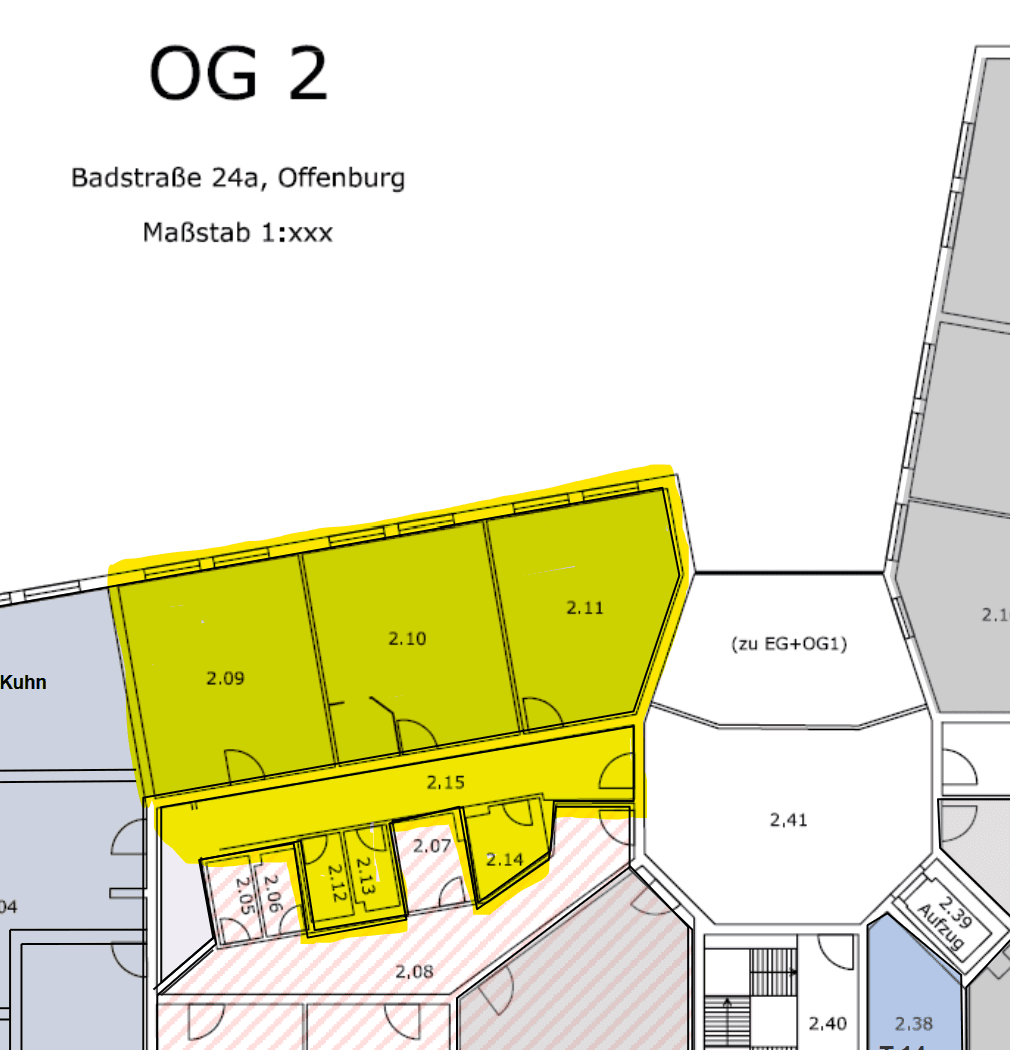 Pronájem kanceláře 112 m², Badstraße 24a, Offenburg, Bádensko-Württembersko Pronájem kanceláře 112 m², Badstraße 24a, Offenburg, Bádensko-Württembersko