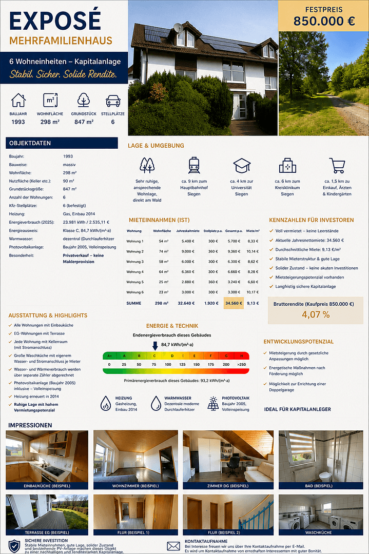 Prodej domu 298 m², pozemek 847 m², Netphen, Severní Porýní-Vestfálsko Prodej domu 298 m², pozemek 847 m², Netphen, Severní Porýní-Vestfálsko