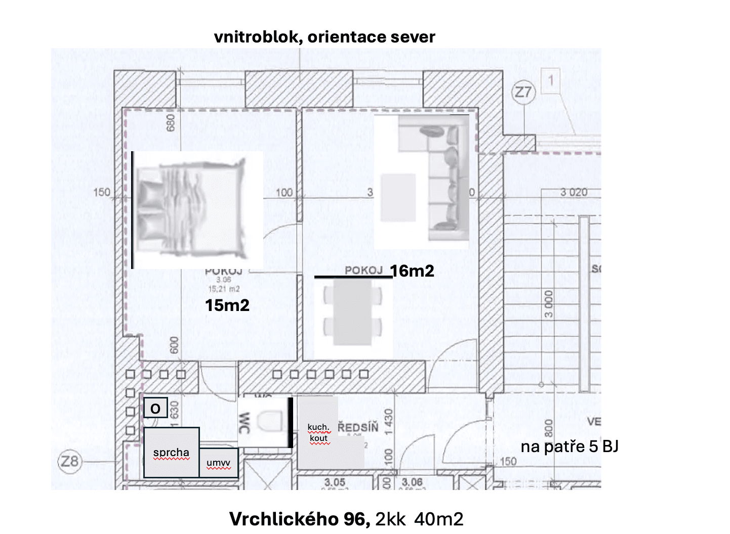 Pronájem bytu 2+kk 40 m², Vrchlického, Praha, Praha Pronájem bytu 2+kk 40 m², Vrchlického, Praha, Praha