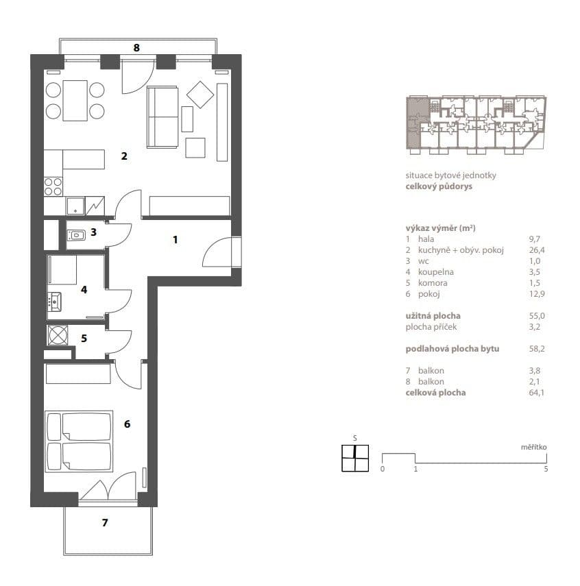 Prodej bytu 2+kk 58 m², Spolková, Brno, Jihomoravský kraj Prodej bytu 2+kk 58 m², Spolková, Brno, Jihomoravský kraj
