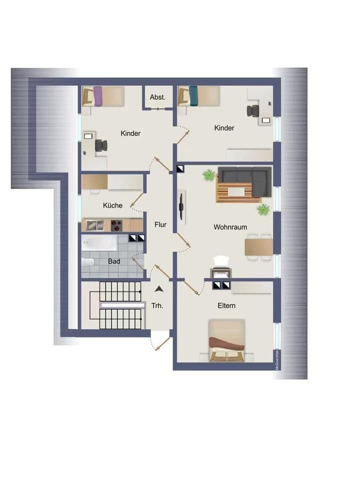 Pronájem bytu 4+1 73 m², Gelsenkirchen, Severní Porýní-Vestfálsko Pronájem bytu 4+1 73 m², Gelsenkirchen, Severní Porýní-Vestfálsko
