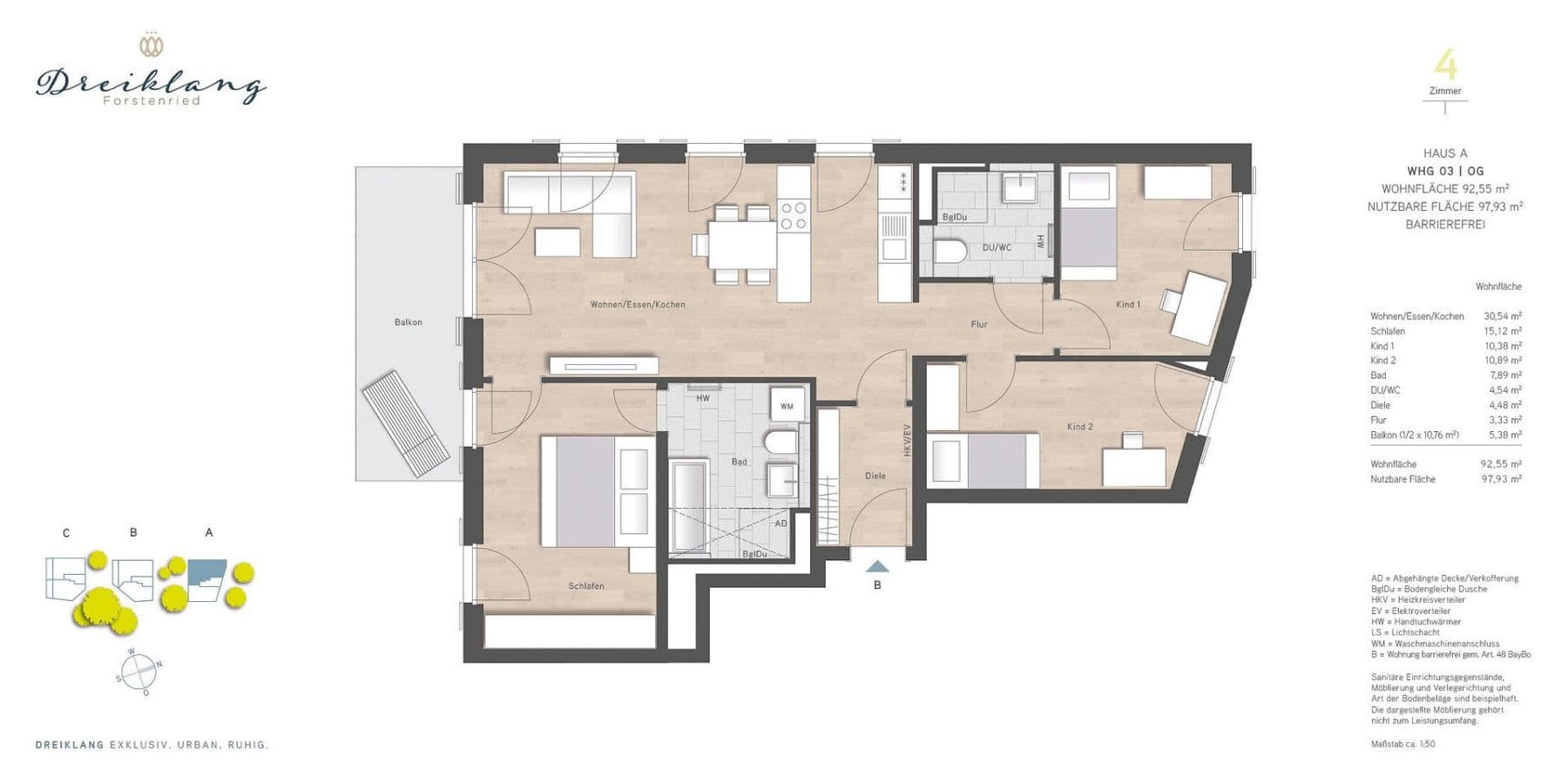 Prodej bytu 4+1 93 m², Bauweberstraße 1c, München Forstenried, Bavorsko Prodej bytu 4+1 93 m², Bauweberstraße 1c, München Forstenried, Bavorsko