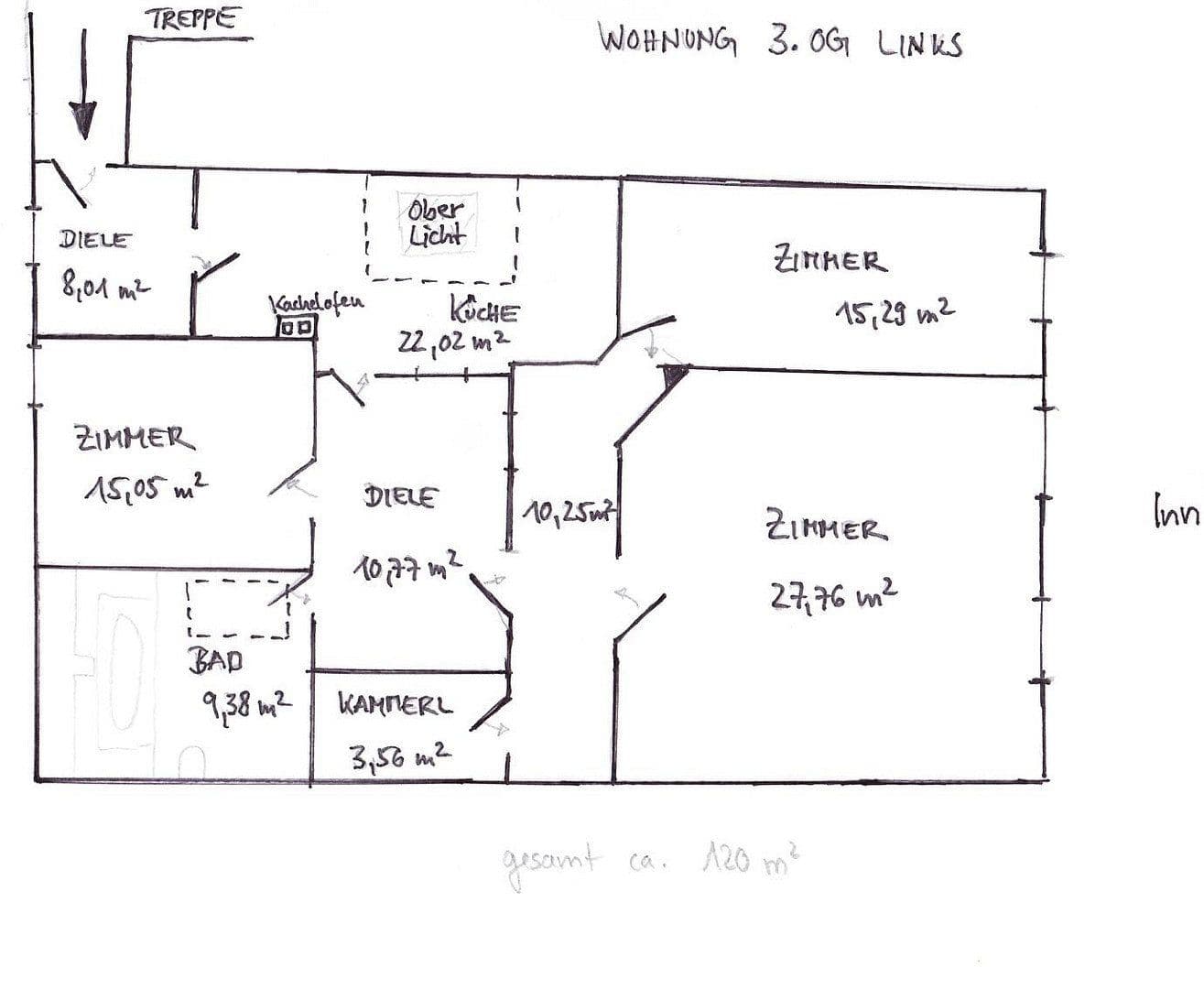 Pronájem bytu 3+1 120 m², Marienplatz 11, Wasserburg, Bavorsko Pronájem bytu 3+1 120 m², Marienplatz 11, Wasserburg, Bavorsko