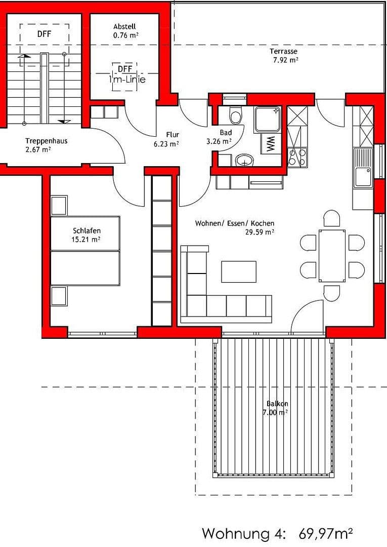 Pronájem bytu 2+1 69 m², Siedlung 17 und 18, Deggendorf, Bavorsko Pronájem bytu 2+1 69 m², Siedlung 17 und 18, Deggendorf, Bavorsko