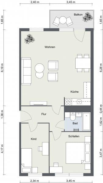 Pronájem bytu 3+1 71 m², Kurt Schneider Str. 22, Chemnitz, Sasko Pronájem bytu 3+1 71 m², Kurt Schneider Str. 22, Chemnitz, Sasko