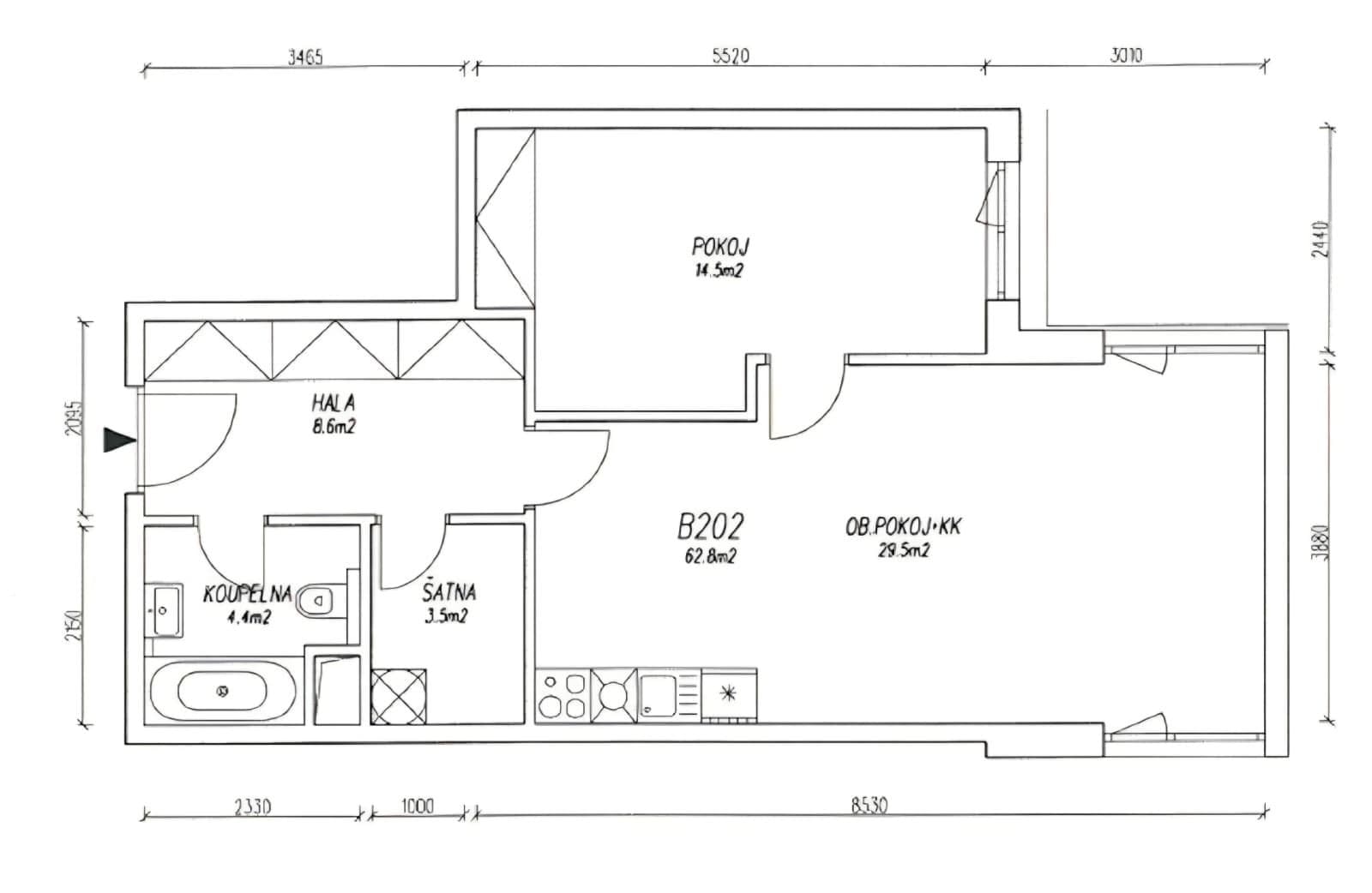 Pronájem bytu 2+kk 63 m², Žitenická, Praha, Praha Pronájem bytu 2+kk 63 m², Žitenická, Praha, Praha