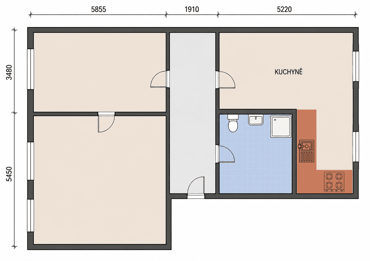 Pronájem bytu 2+1 78 m², Lužická, Praha, Praha Pronájem bytu 2+1 78 m², Lužická, Praha, Praha