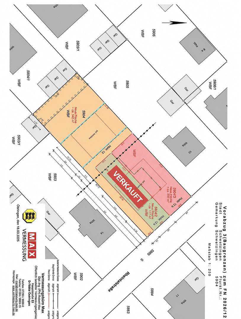 Prodej pozemku 542 m², Rheintalstr.12, Schwetzingen, Bádensko-Württembersko Prodej pozemku 542 m², Rheintalstr.12, Schwetzingen, Bádensko-Württembersko
