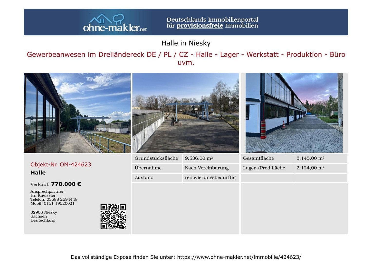 Pronájem nebytového prostoru 9.536 m², Nízké, Sasko Pronájem nebytového prostoru 9.536 m², Nízké, Sasko