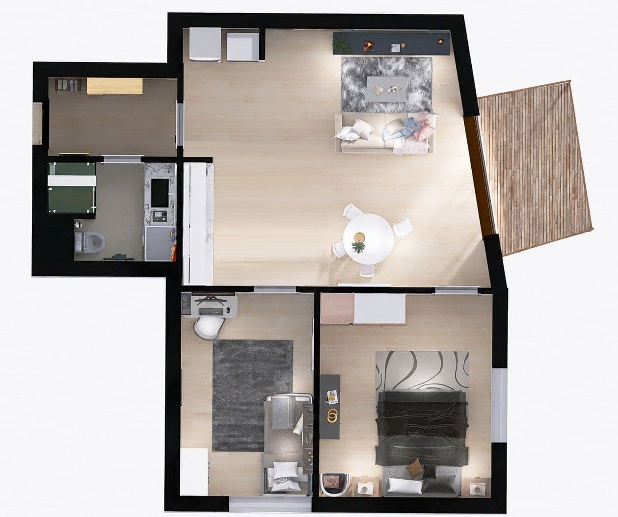 Pronájem bytu 3+kk 57 m², Kobyliská, Praha, Praha Pronájem bytu 3+kk 57 m², Kobyliská, Praha, Praha