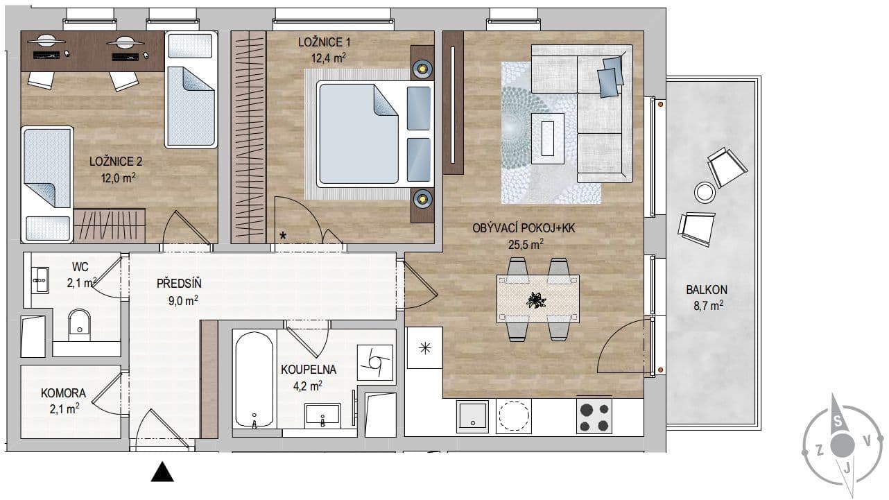 Prodej bytu 3+kk 81 m², Saarinenova, Praha, Praha Prodej bytu 3+kk 81 m², Saarinenova, Praha, Praha
