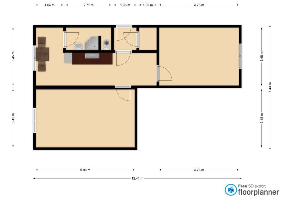 Pronájem bytu 2+1 62 m², Větrná, Ústí nad Labem, Ústecký kraj Pronájem bytu 2+1 62 m², Větrná, Ústí nad Labem, Ústecký kraj