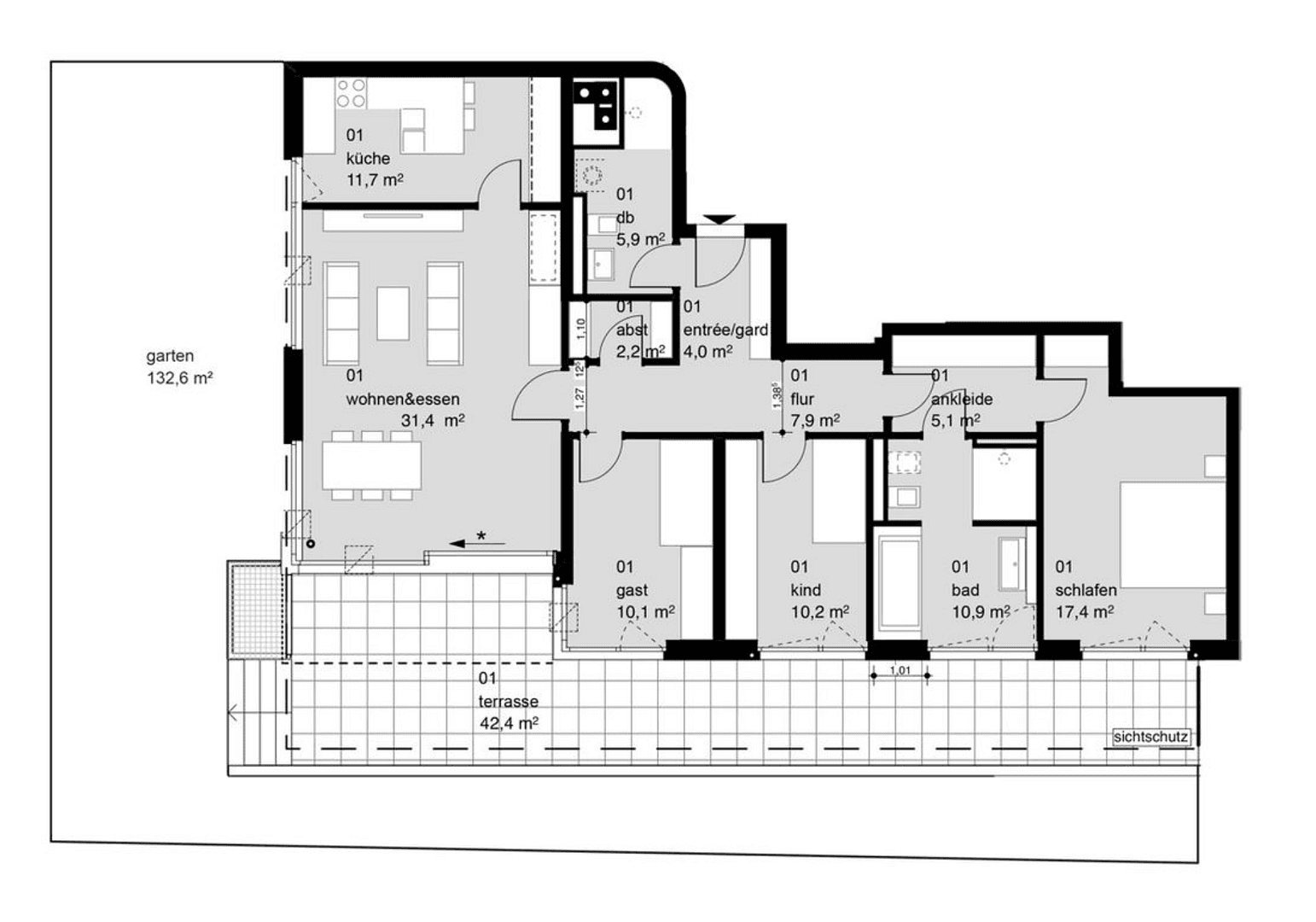 Prodej bytu 4+kk 138 m², Osserstr. 50, München, Bavorsko Prodej bytu 4+kk 138 m², Osserstr. 50, München, Bavorsko