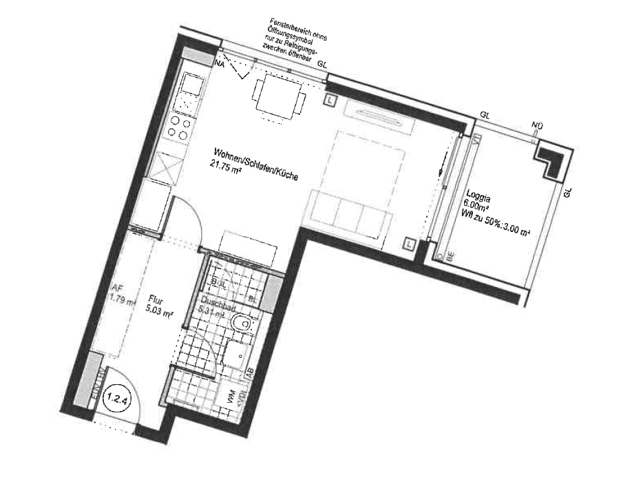 Pronájem bytu 1+kk 37 m², Kyivstraße, München, Bavorsko Pronájem bytu 1+kk 37 m², Kyivstraße, München, Bavorsko