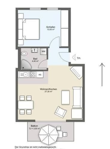 Prodej bytu 2+1 47 m², Putbus, Mecklenburg-Vorpommern Prodej bytu 2+1 47 m², Putbus, Mecklenburg-Vorpommern