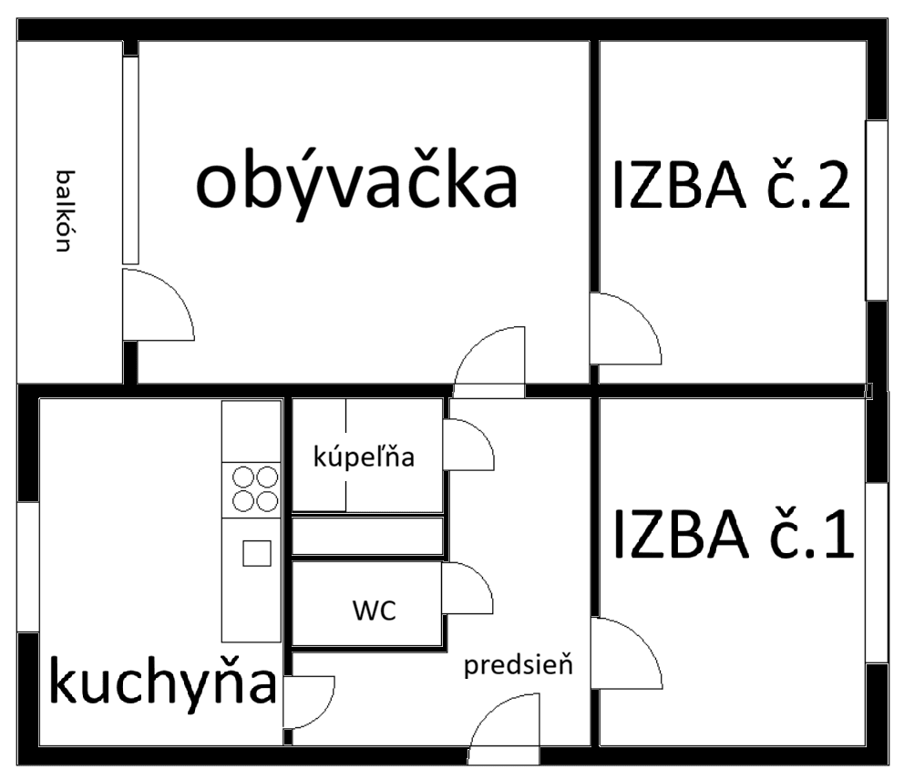 Pronájem bytu 3+1 66 m², Antona Prídavka, Prešov, Prešovský kraj Pronájem bytu 3+1 66 m², Antona Prídavka, Prešov, Prešovský kraj