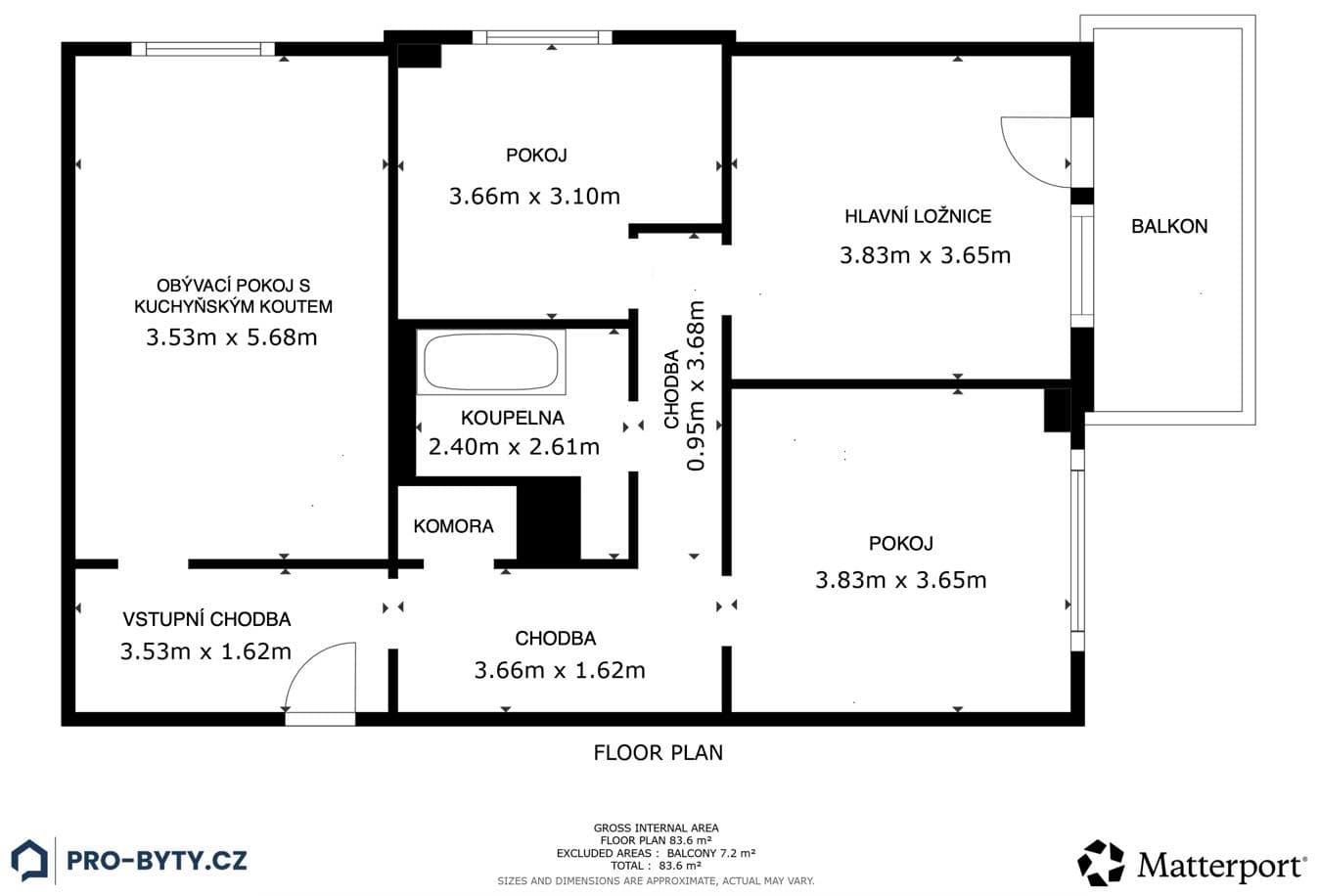 Prodej bytu 4+kk 76 m², Chmelová, Praha, Praha Prodej bytu 4+kk 76 m², Chmelová, Praha, Praha